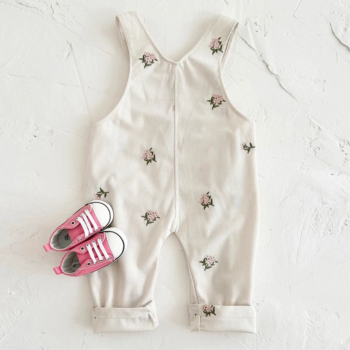Floral Corduroy Jumpsuit