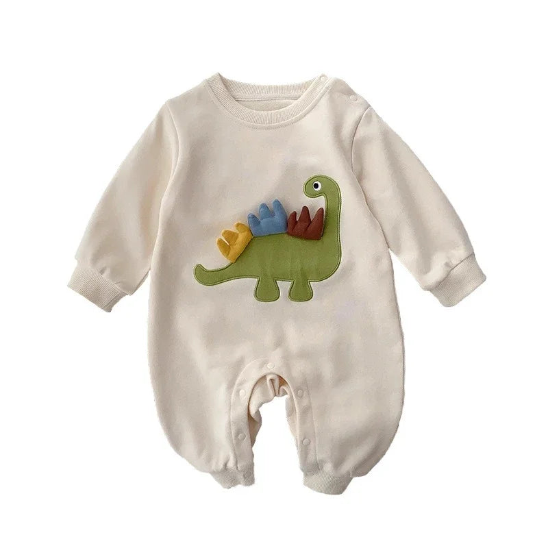 3D Dinosaur Long Sleeved Jumpsuit