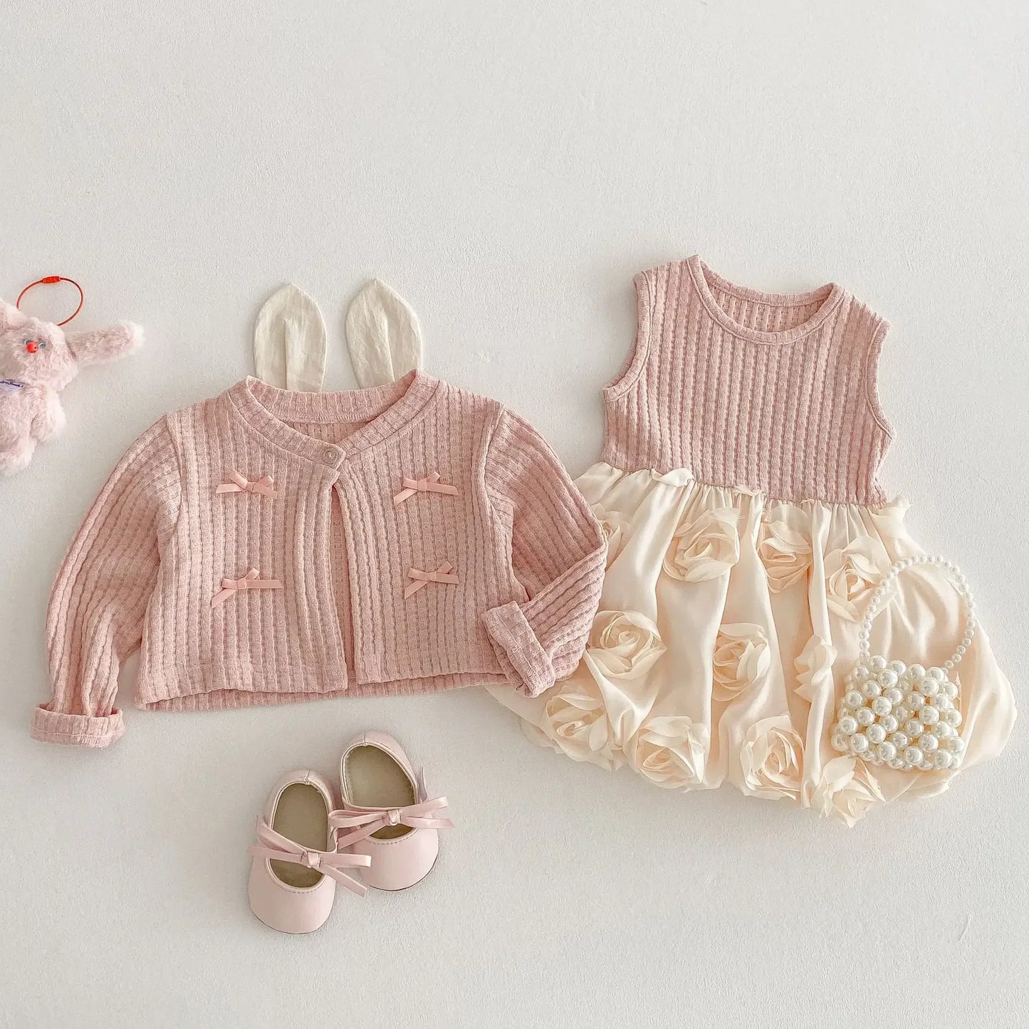 Rose Dress Cardigan Outfit