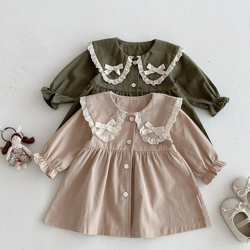 Double Bow Collar Dress