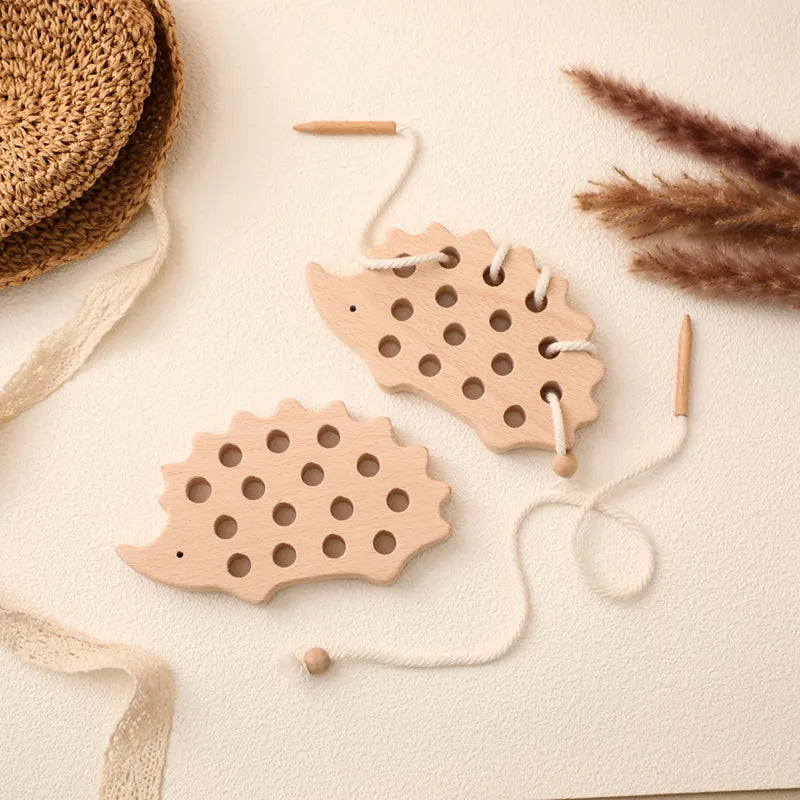 Beech Wood Educational Lace Puzzle Toy