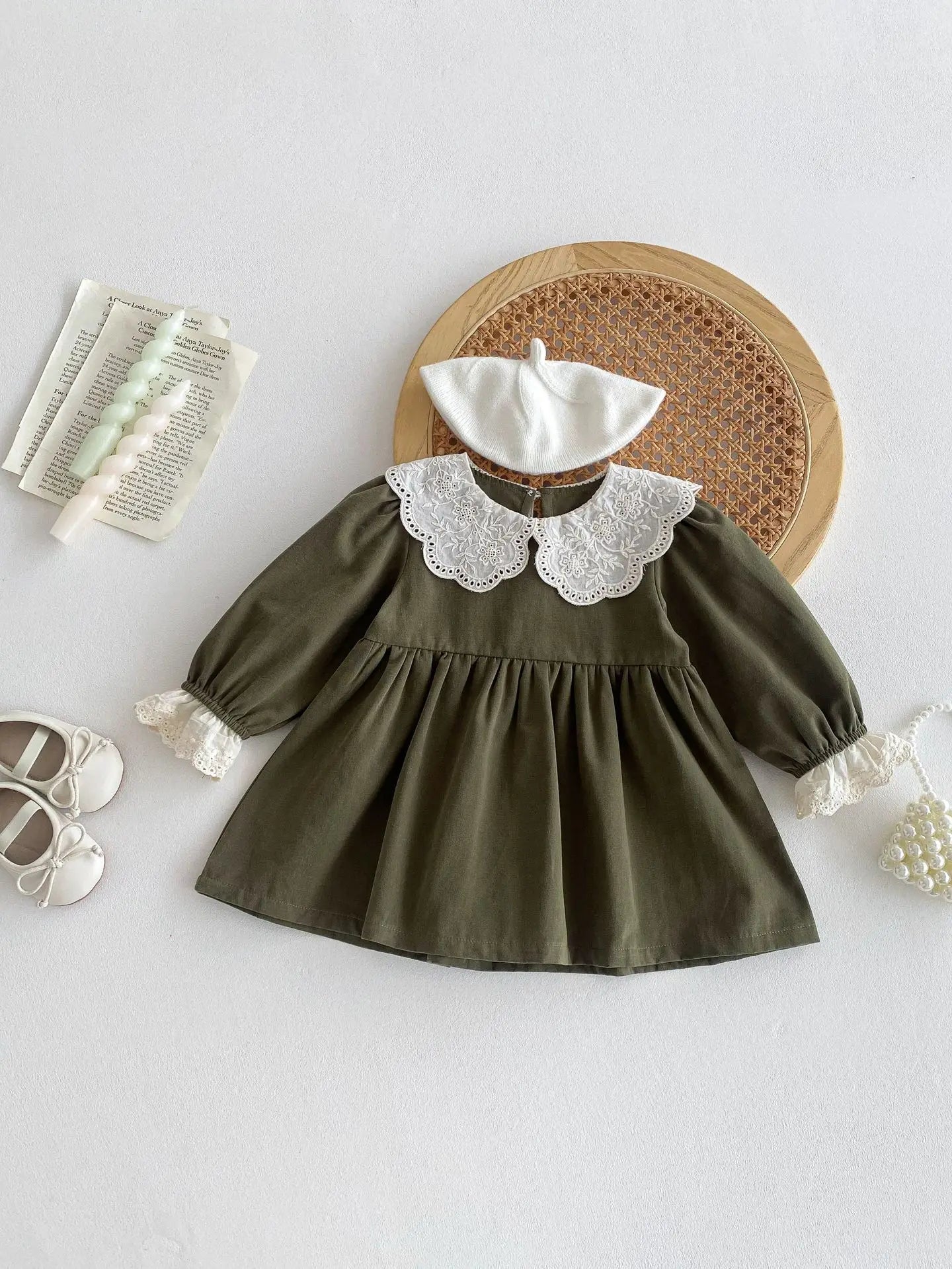 Euro Style Lace Collar Dress
