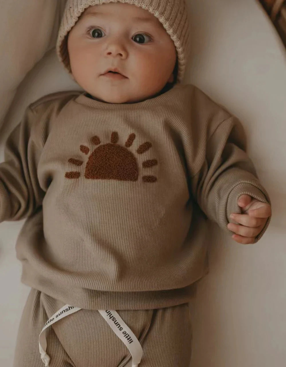 Fuzzy Rainbow Sun Jogger Set