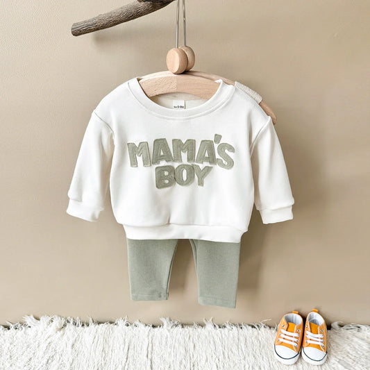 MAMA'S BOY Sweatshirt Set