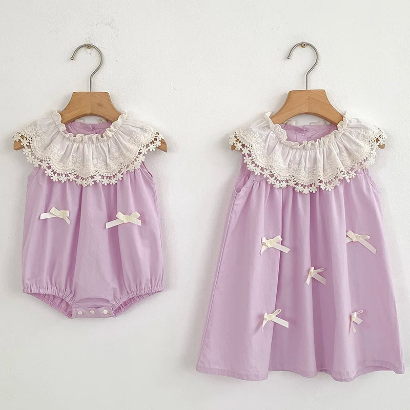 Sisters Lace Petal Collar Outfit