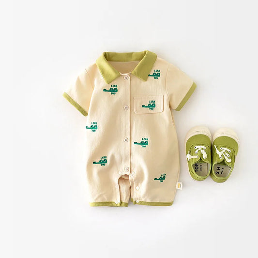 Snap Style Crocodile Jumpsuit