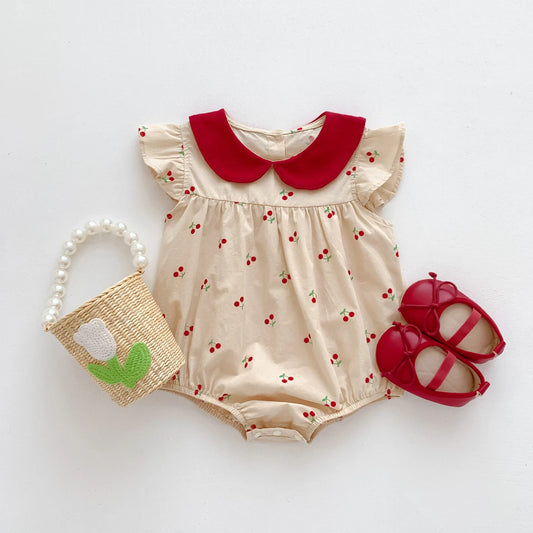 Cherry Print Romper