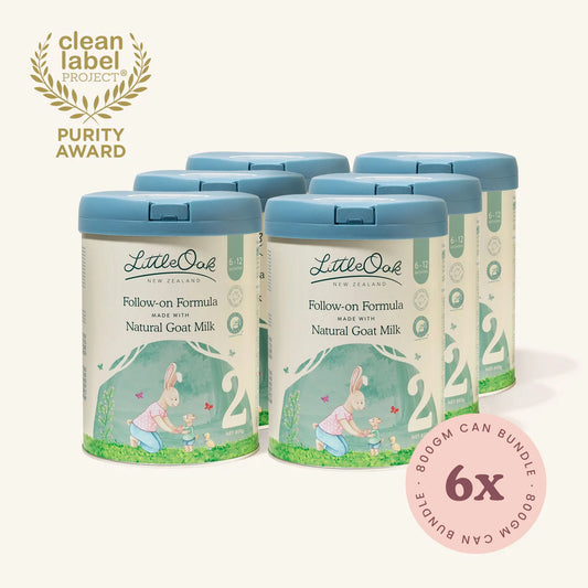 Natural Goat Milk Follow-on Formula with Olive Oil 6x 800gm Cans (Stage 02)