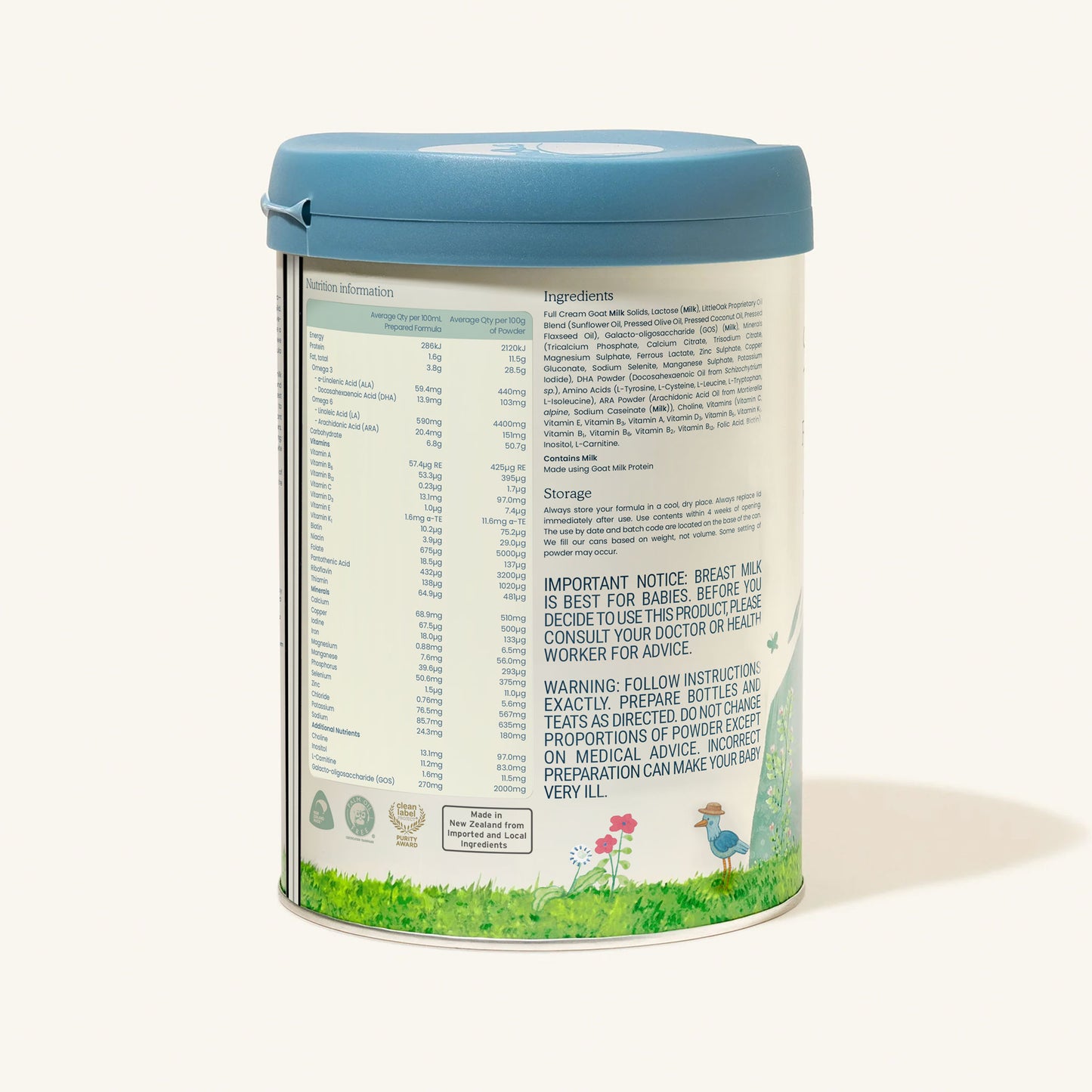 Natural Goat Milk Follow-on Formula with Olive Oil 800gm Can (Stage 02)