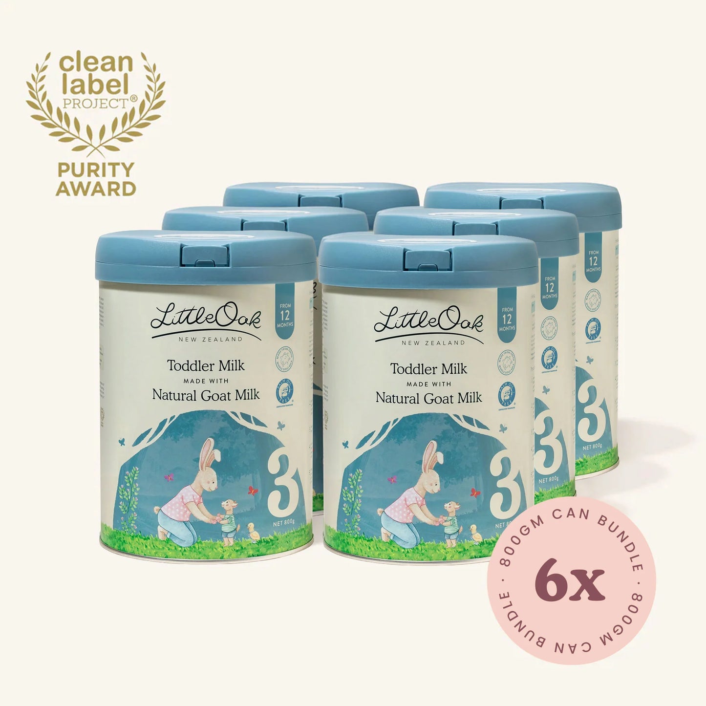Natural Goat Milk Toddler Milk with Olive Oil 6 x 800gm Cans (12+ months)