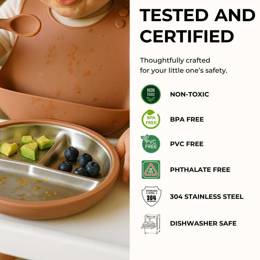 Stainless Steel Baby Feeding Set 6+ Months- Sage Green