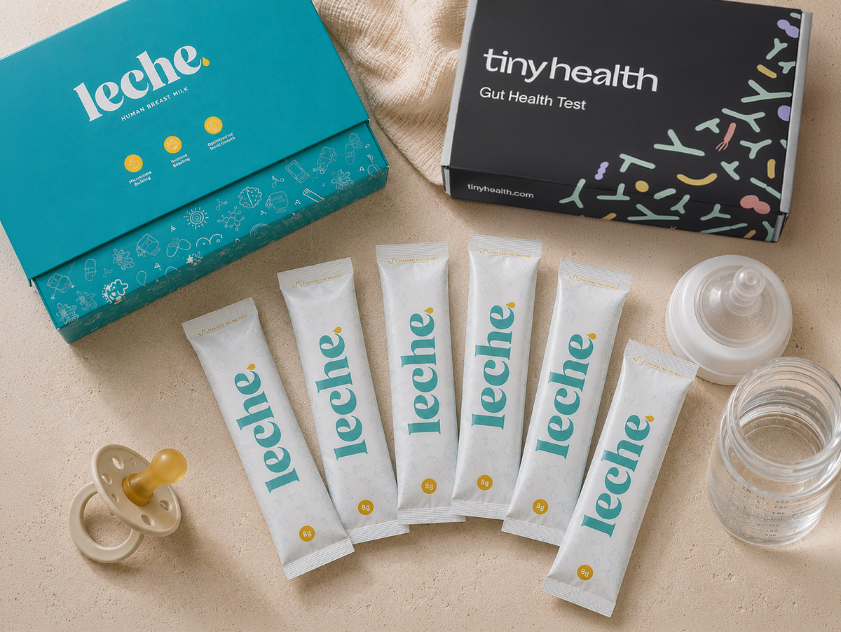 baby gut microbiome test + donor breast milk bundle