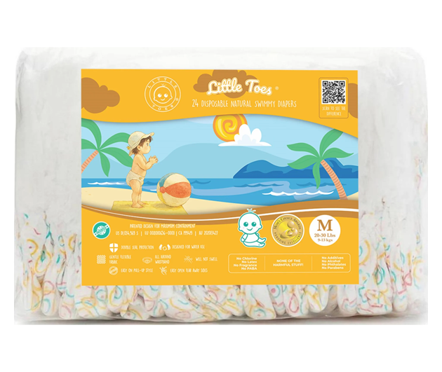 Little Toes® Natural Disposable Swim Diapers — 24 Pack