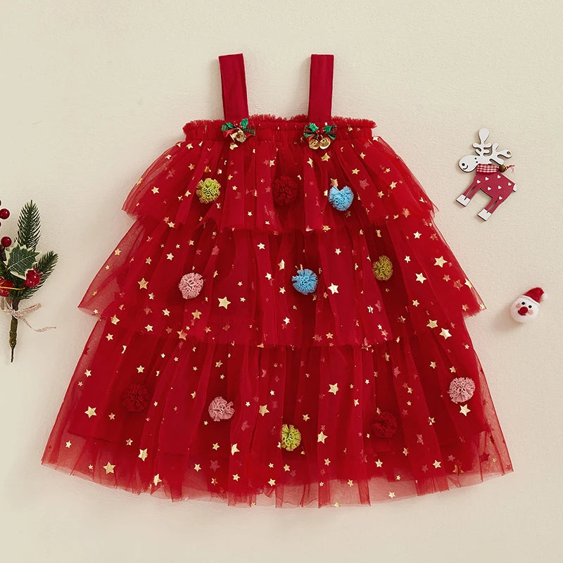 Christmas Layered Tulle Dress