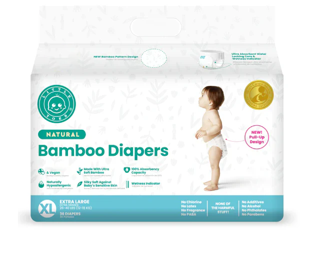 Little Toes® Natural Bamboo Diapers — 36 Pack