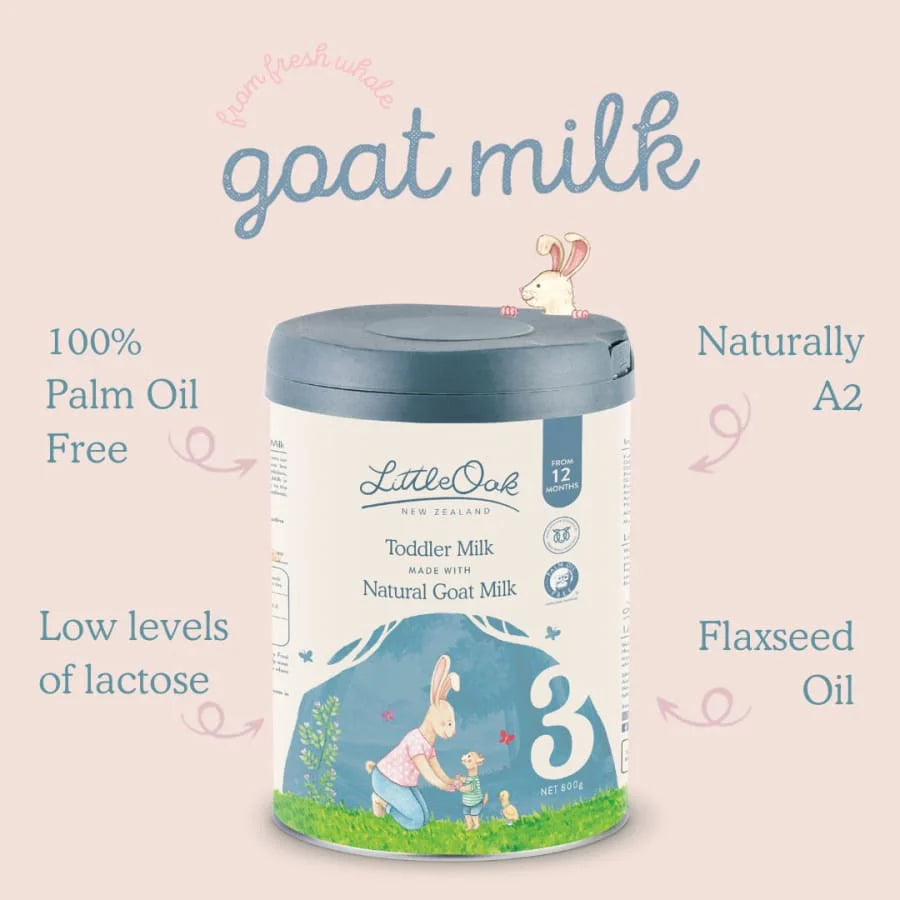LittleOak Natural Goat Milk Toddler Drink (Stage 3, 12+ months)