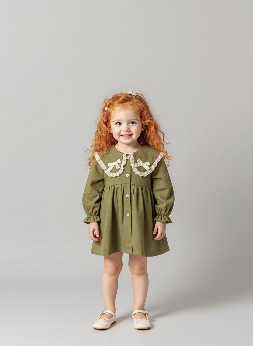 Double Bow Collar Dress
