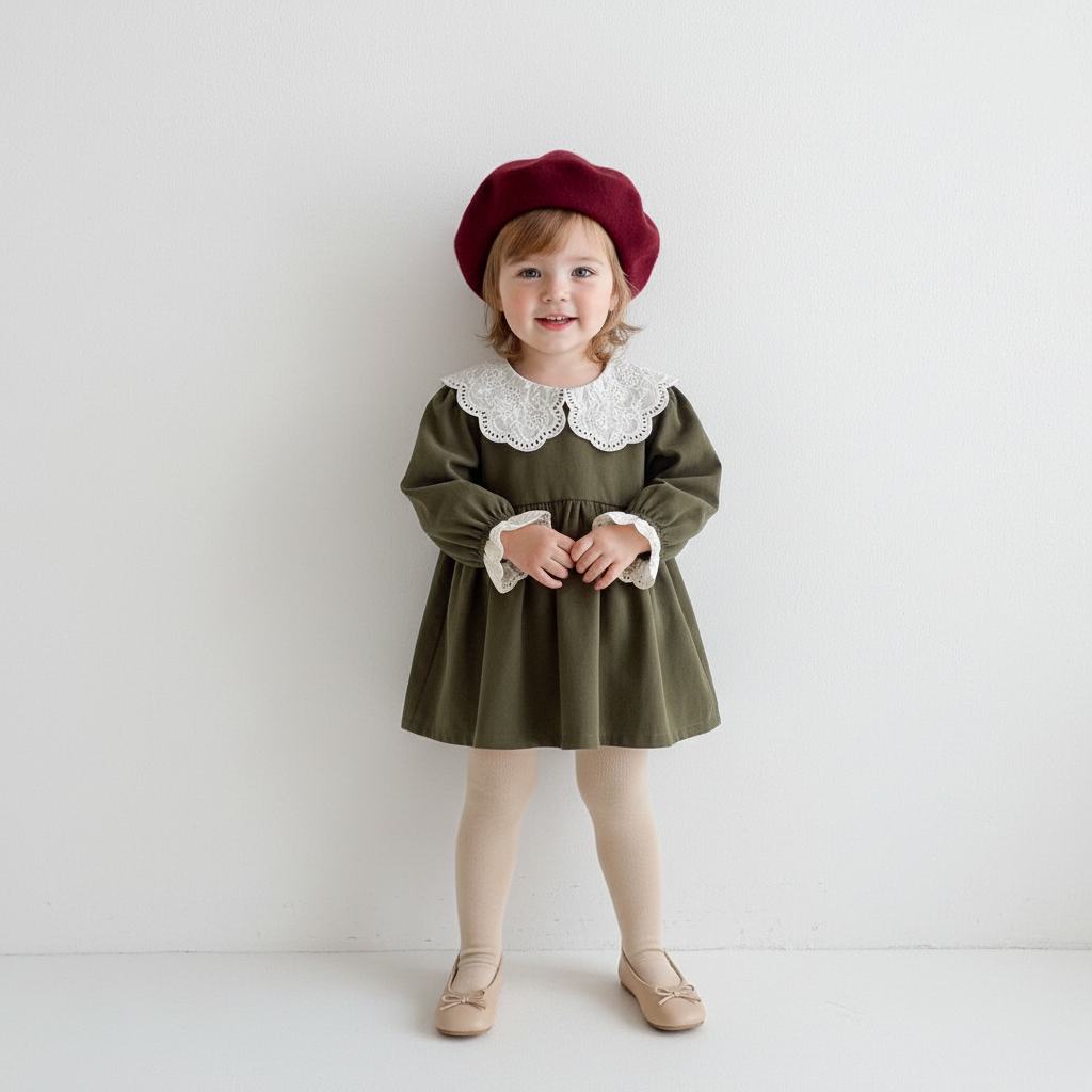 Euro Style Lace Collar Dress