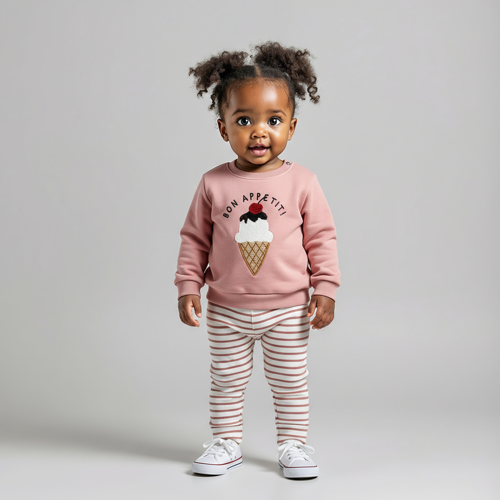 Cherry Ice Cream Stripe Set