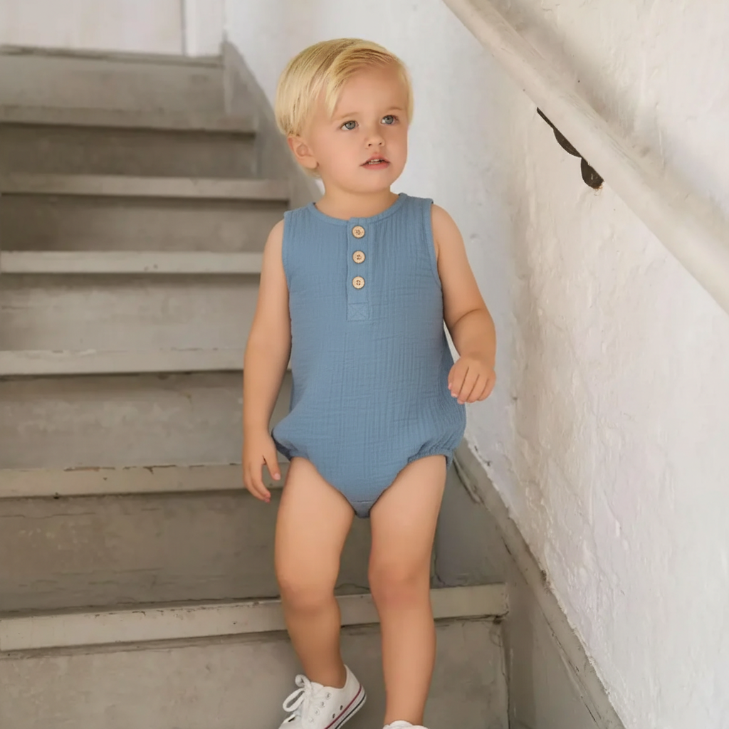 Sleeveless Muslin Bodysuit