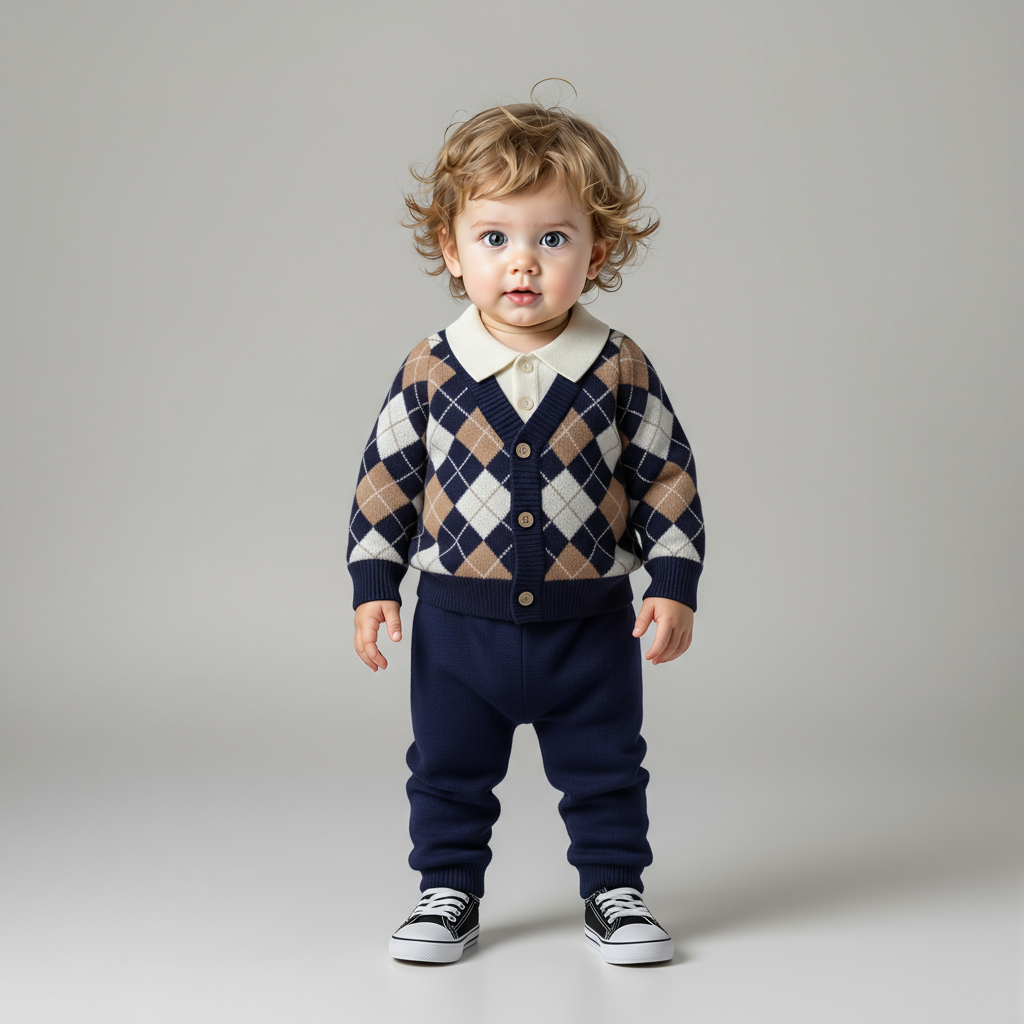 Classic Checkered Sweater Set